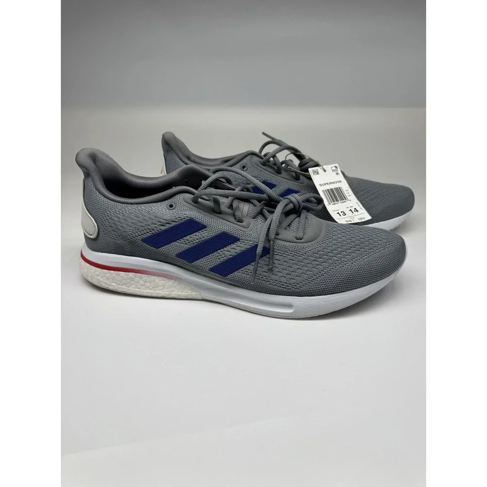 Adidas Supernova Running Shoes KU Kansas Jayhawks Grey Mens Size 13 H01294 NWT